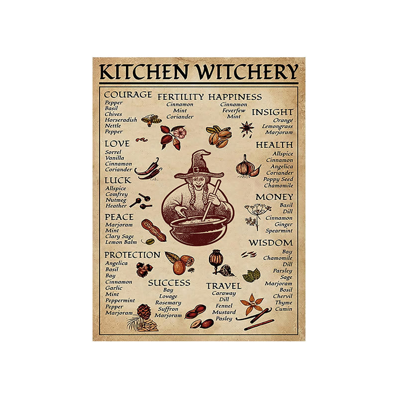Affiche murale de cuisine et salle à manger d'Halloween de sorcière magique Olivenorma - Sorcière - Sans cadre - 40*50 cm - image 3