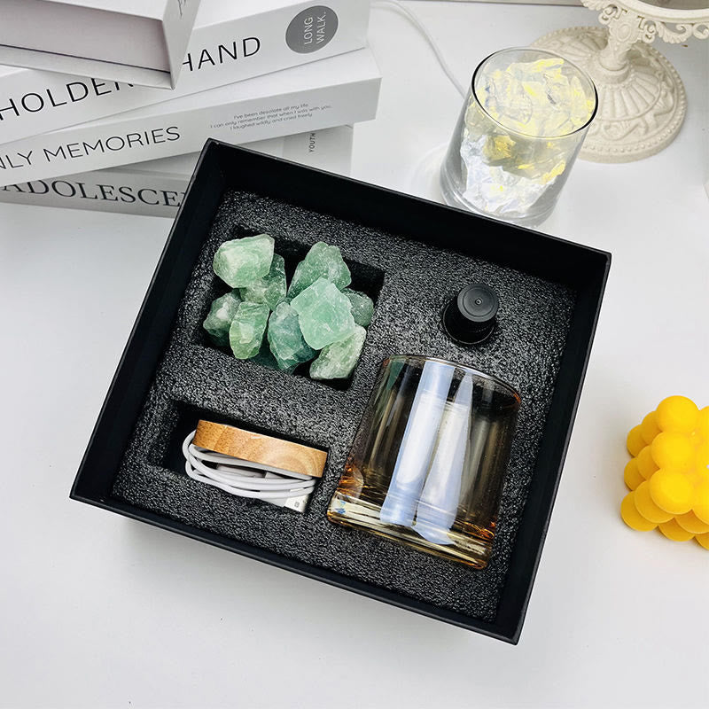 Coffret cadeau diffuseur sans flamme Olivenorma Lampe d'aromathérapie en cristal 