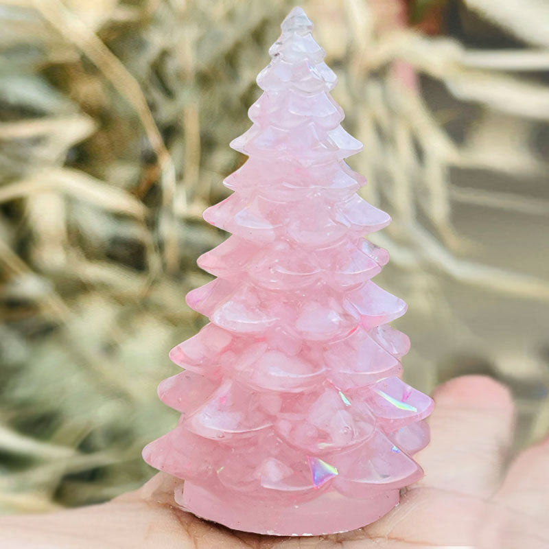 Décoration en pierre de cristal naturel pour sapin de Noël Olivenorma 
