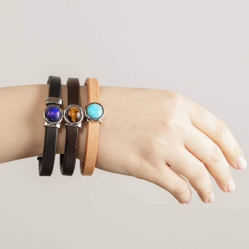 Bracelets en cuir oraculaires Olivenorma