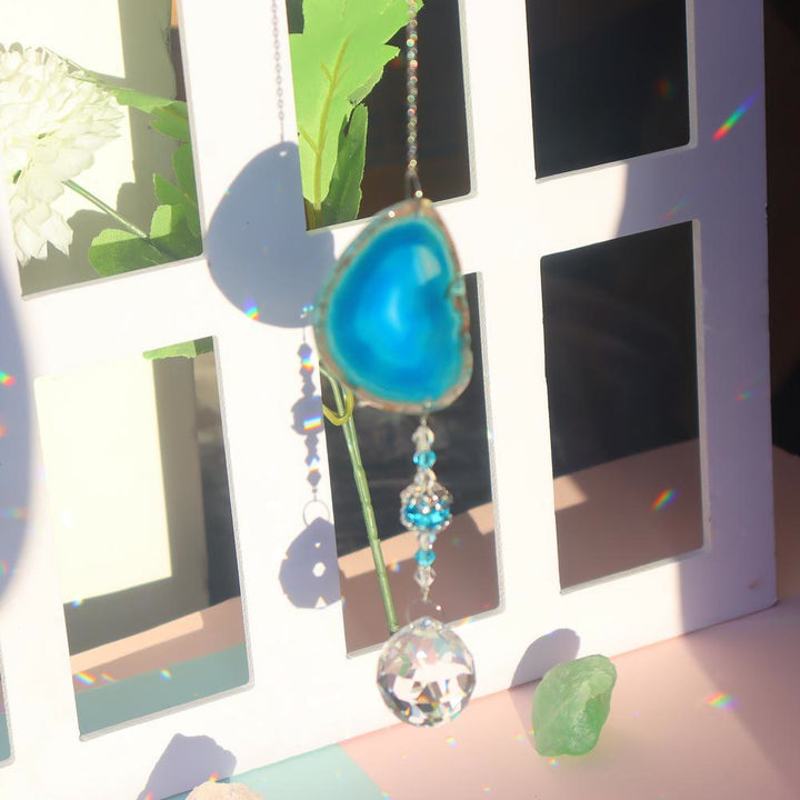 Pendentif suspendu fait main Olivenorma Carillon éolien en cristal de soleil