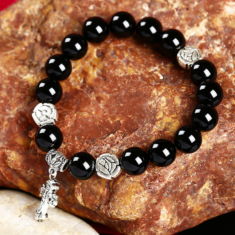 Bracelet symbole de croix en cristal naturel Olivenorma 