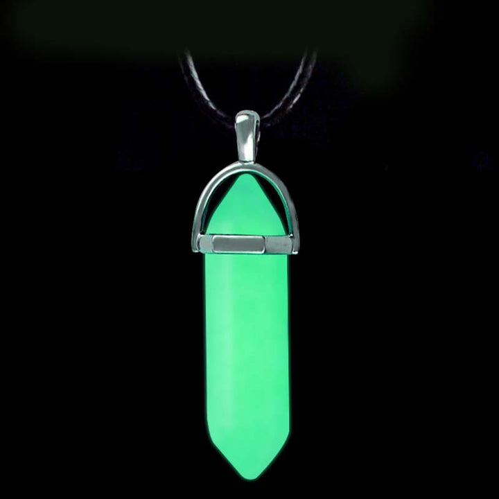 Collier en pierre de lune à colonne hexagonale Olivenorma 