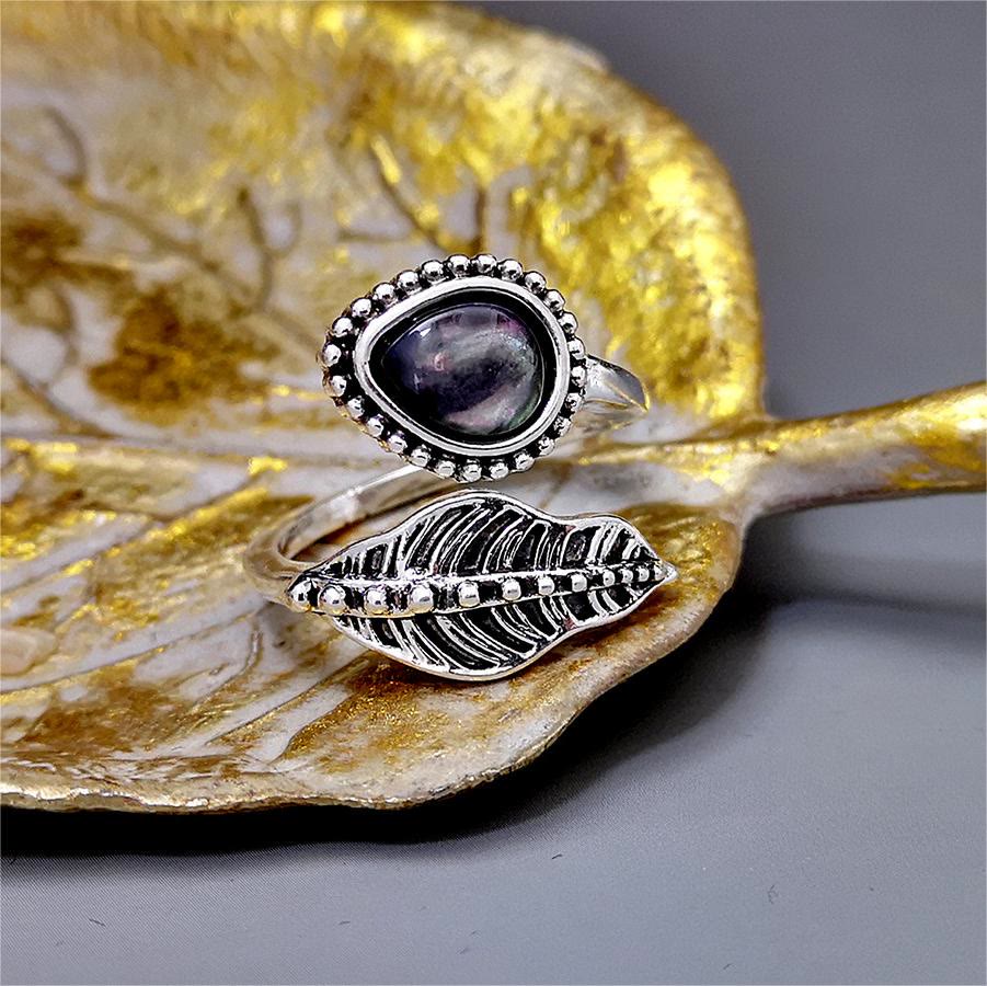 Bague feuille vintage Olivenorma Bohemia Moonstone - image 1