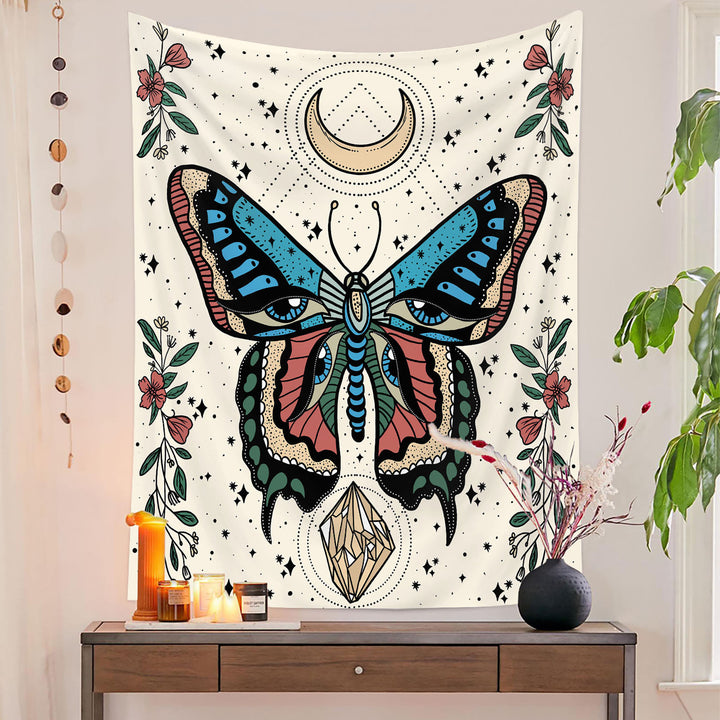 Tapisserie Papillon Papillon Olivenorma Noir Blanc