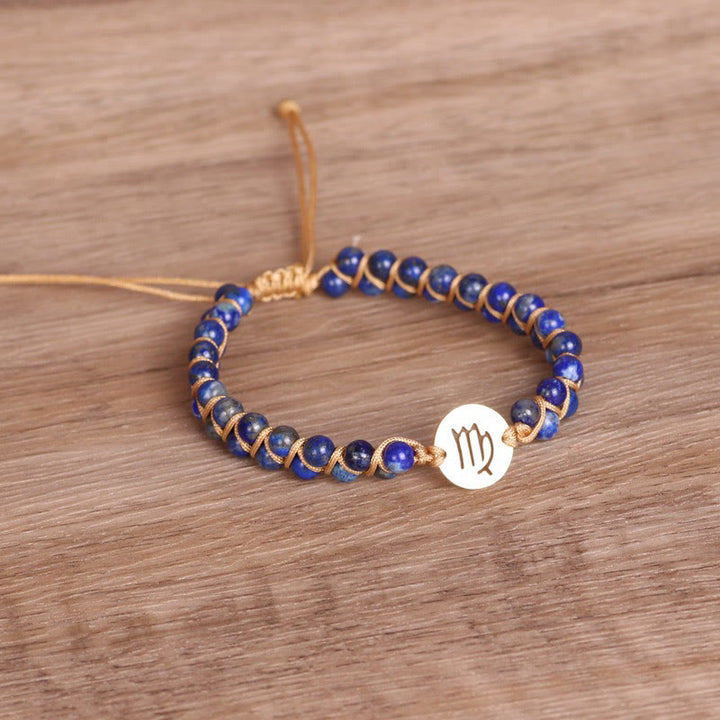 Bracelet enroulé de guérison et d'équilibre en cristal du zodiaque Olivenorma