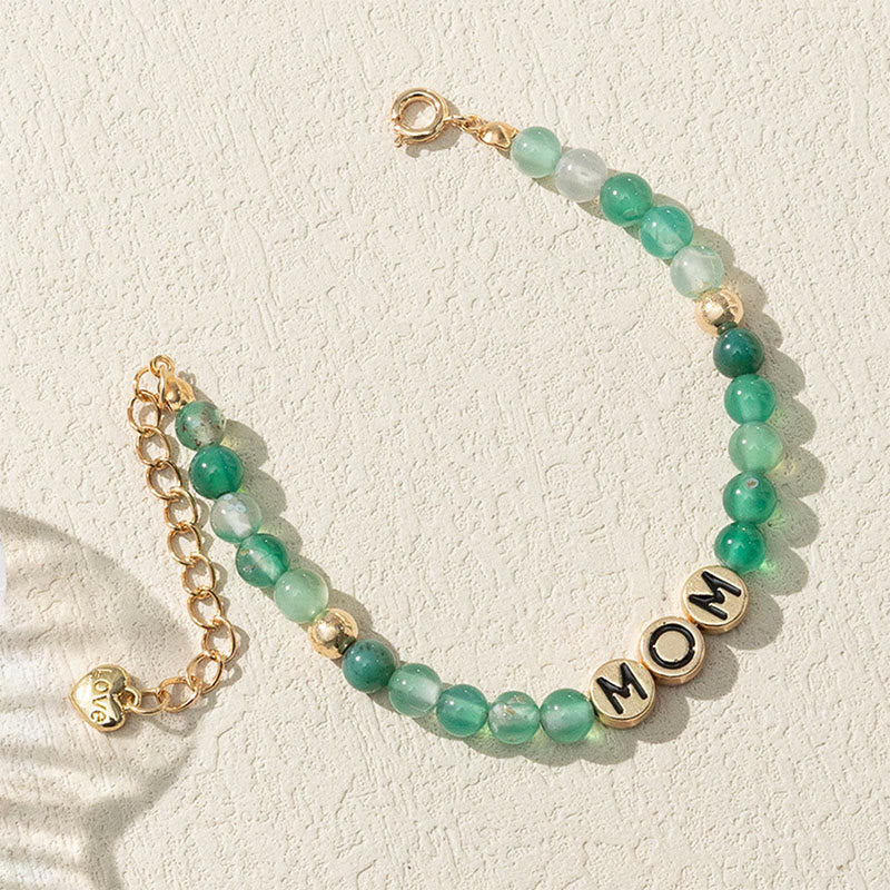 Olivenorma « Pour maman » – Bracelet de richesse en aventurine verte 