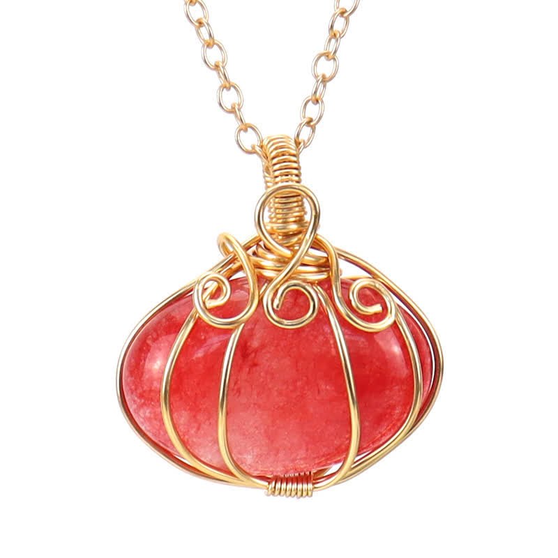 Olivenorma GUARDIAN PUMPKIN - Collier créatif en cristal de citrouille 
