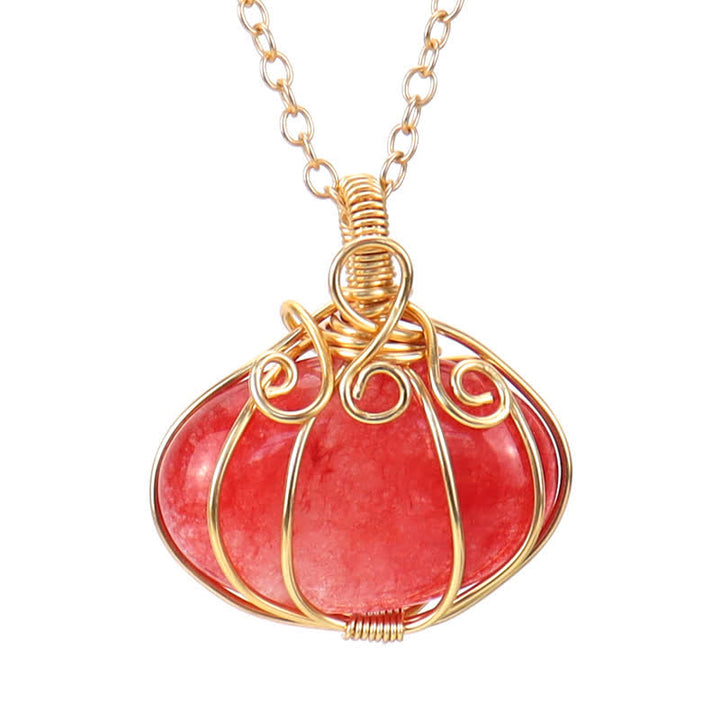 Olivenorma GUARDIAN PUMPKIN - Collier créatif en cristal de citrouille 
