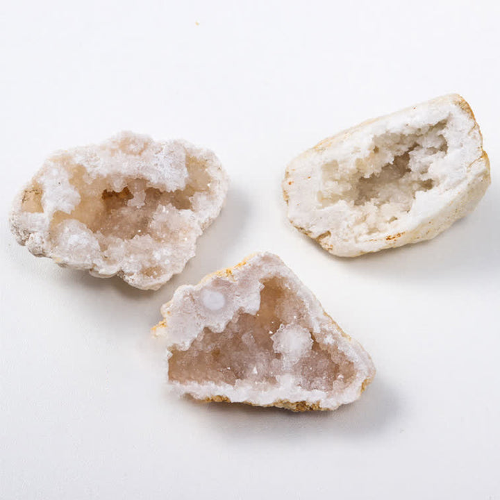 Cristal de guérison en pierre naturelle d'agate blanche