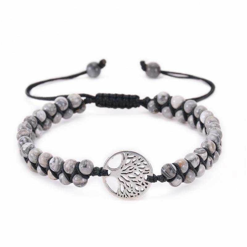 Bracelet tressé double en cristal naturel Arbre de vie Olivenorma