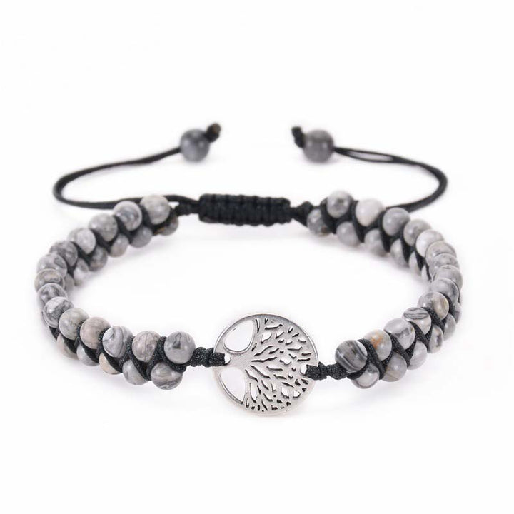 Bracelet tressé double en cristal naturel Arbre de vie Olivenorma