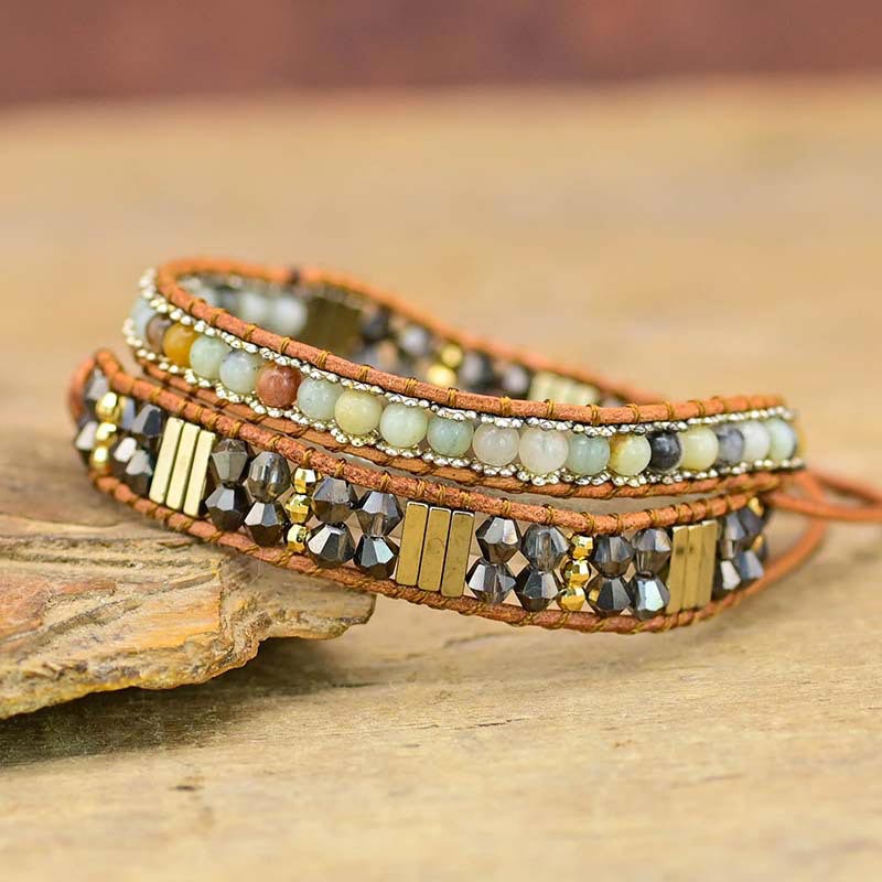 Bracelet Équilibre Arbre de Vie en Amazonite 