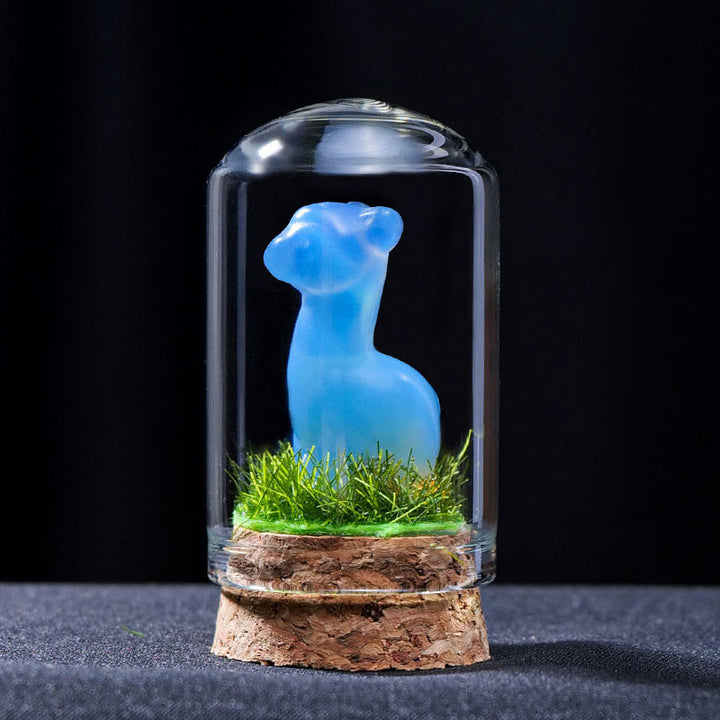Décoration en pierre précieuse sculptée en cristal naturel d'alpaga Olivenorma