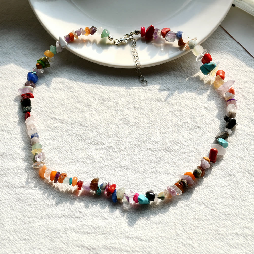 Collier en cristal poli de forme irrégulière Olivenorma