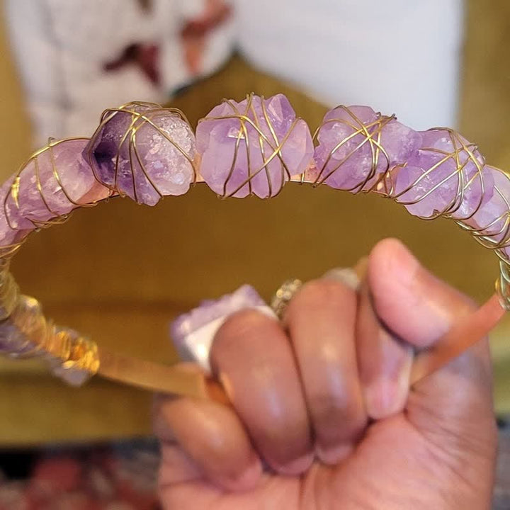Postiche artisanal Olivenorma en cristal d'améthyste