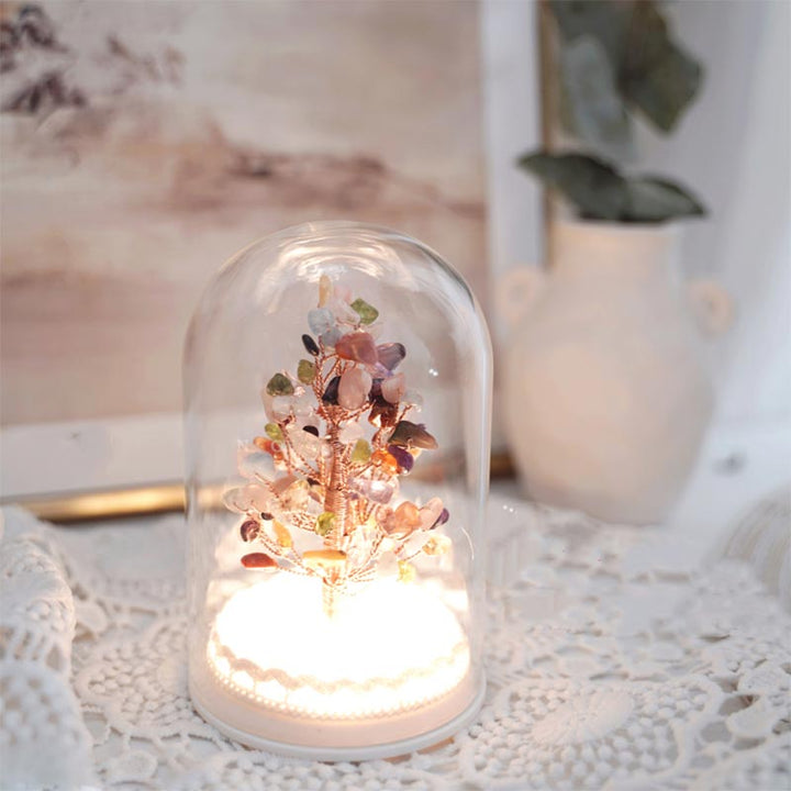 Décoration de Noël en forme de veilleuse en pierre de cristal Olivenorma 