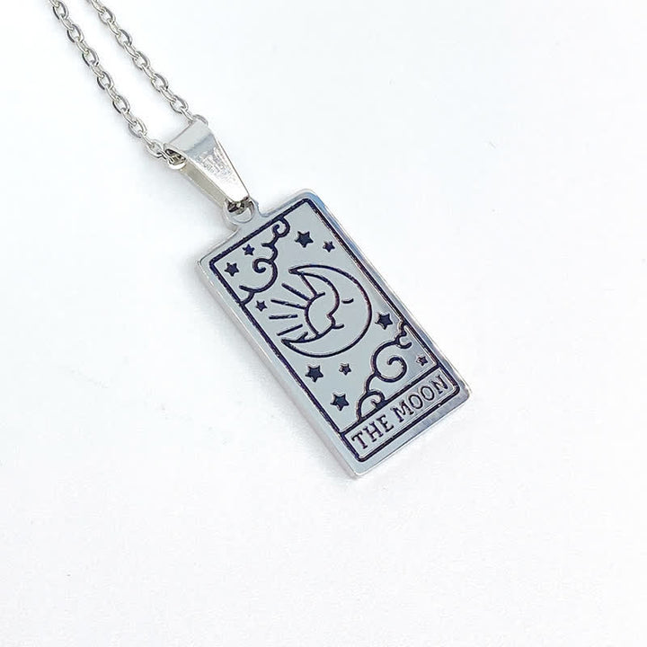 Collier porte-bonheur vintage avec carte de tarot Olivenorma