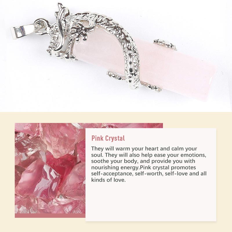Pendentif exquis en pierre naturelle et cristal Olivenorma 