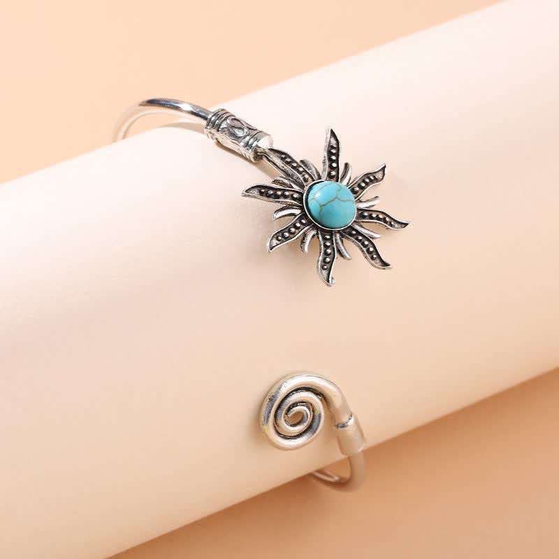 Bracelet créatif rétro tournesol turquoise