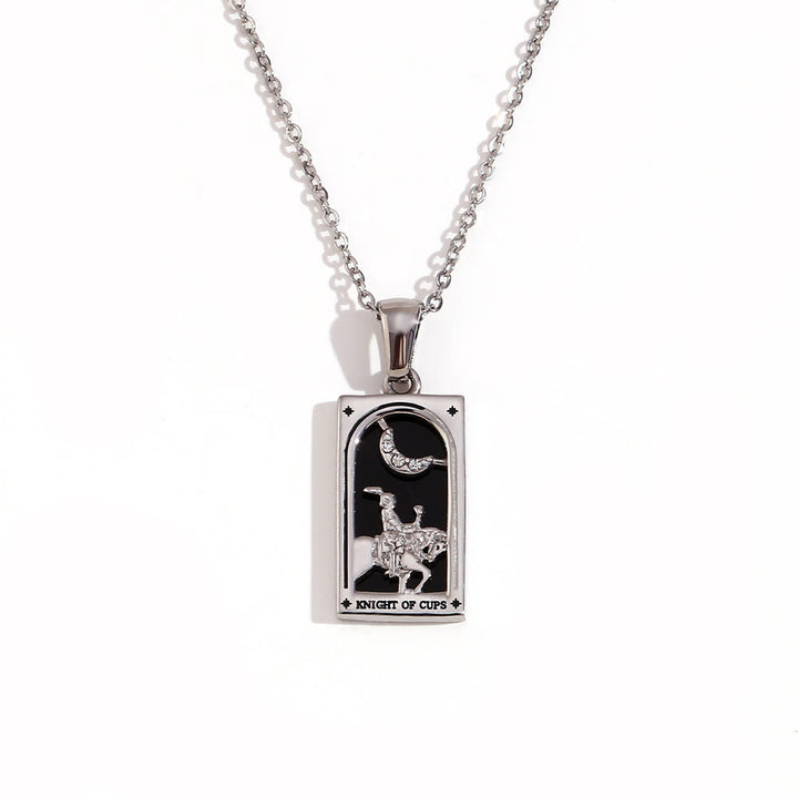 Collier de cartes de tarot en acier inoxydable plaqué or 18 carats Olivenorma 