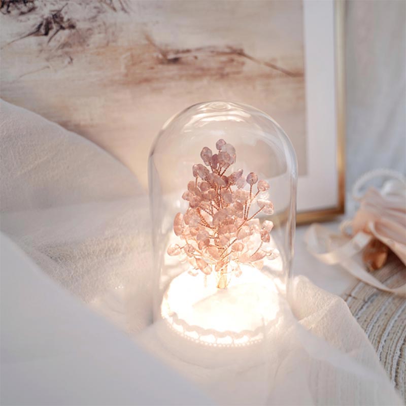 Décoration de Noël en forme de veilleuse en pierre de cristal Olivenorma 