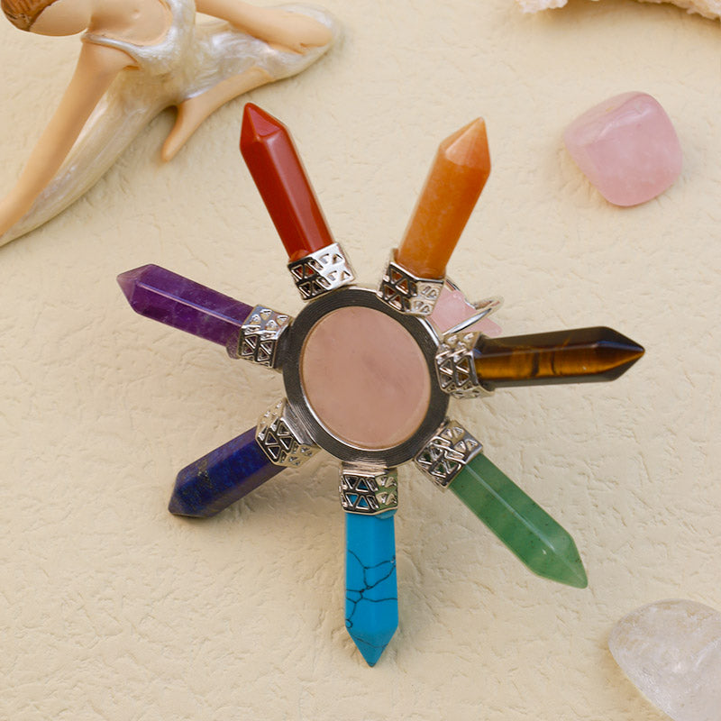 Décoration de chakra en cristal naturel Olivenorma 