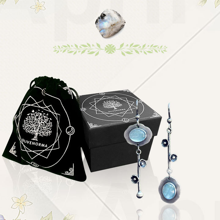Boucles d'oreilles rétro en cristal purifiant
