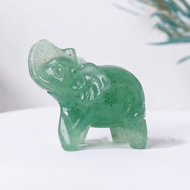 Ornement en pierre précieuse sculptée en cristal naturel Olivenorma - Quartz fraise verte - image 15