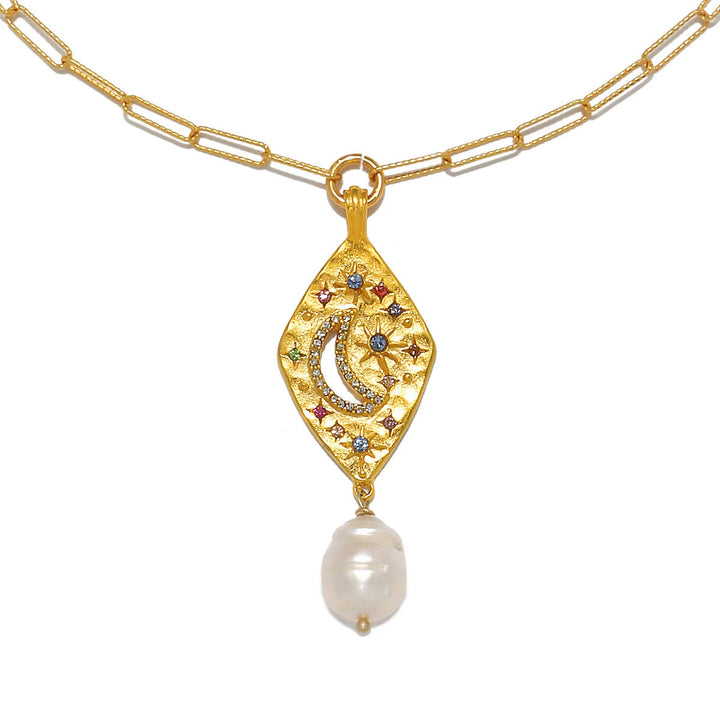 Collier pendentif amulette contre le mauvais œil en cristal naturel Olivenorma