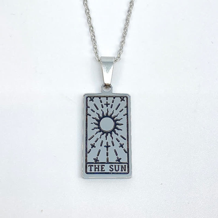 Collier porte-bonheur vintage avec carte de tarot Olivenorma