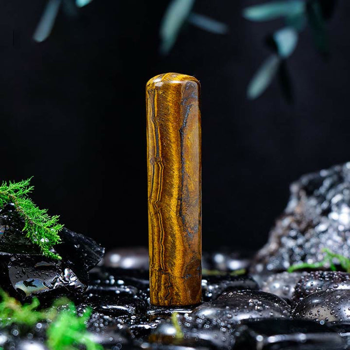 Ornement cylindrique en cristal de chakra naturel Olivenorma Décoration en pierres précieuses