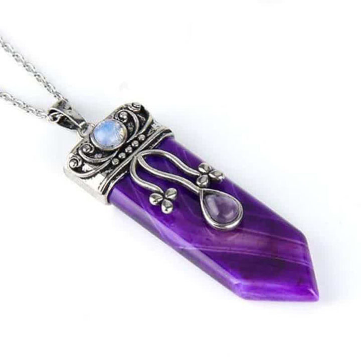 Collier en pierre naturelle de protection de la déesse Olivenorma 
