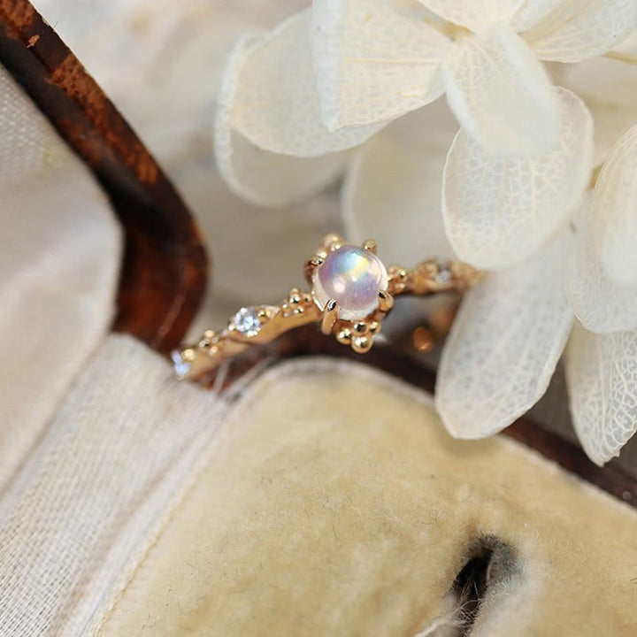Olivenorma « You Are Bright Moonlight » - Bague délicate en pierre de lune 