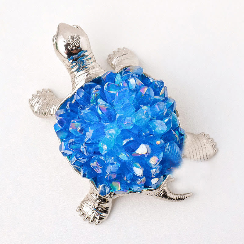 Lampe décorative en forme de tortue en cristal naturel Olivenorma 