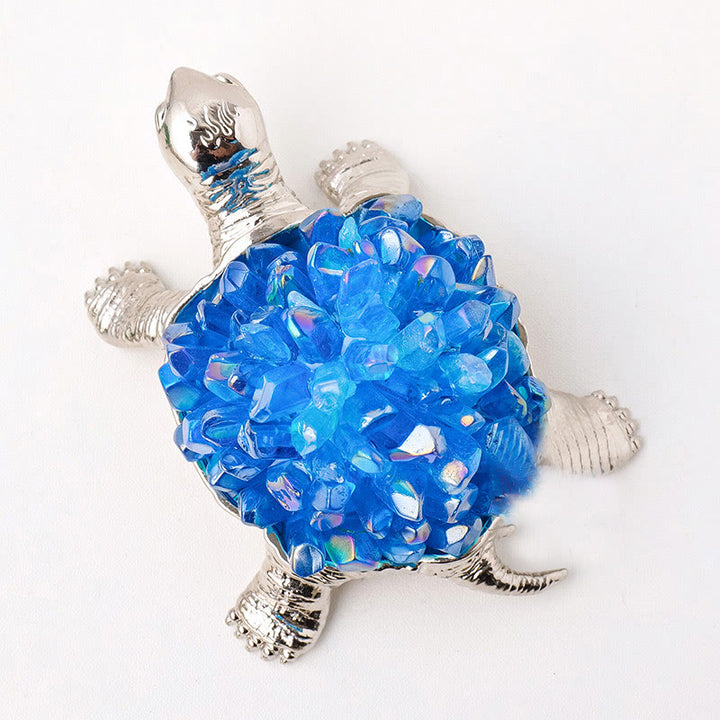 Lampe décorative en forme de tortue en cristal naturel Olivenorma 