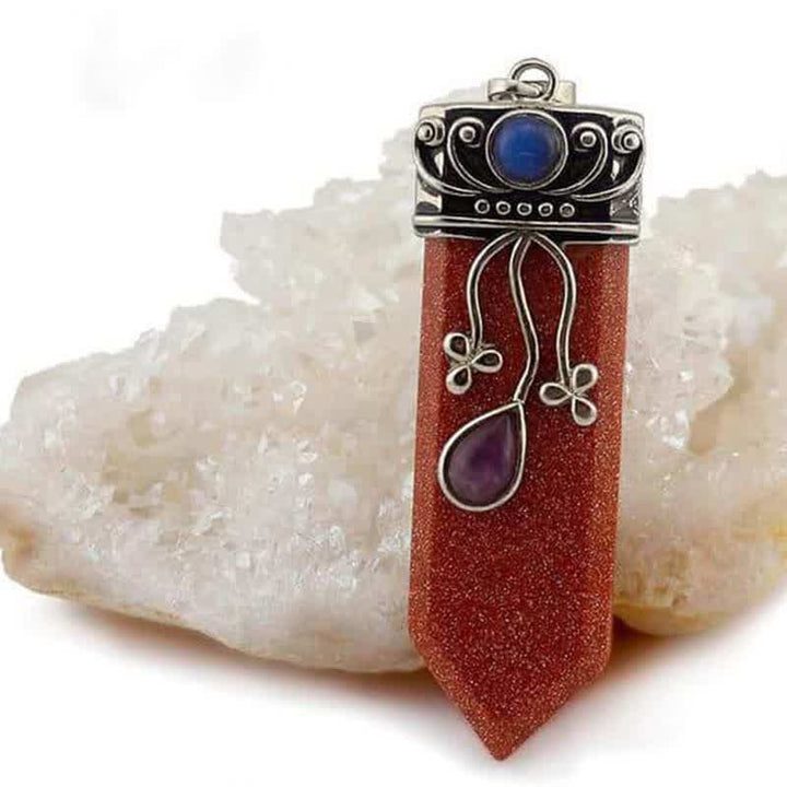 Collier en pierre naturelle de protection de la déesse Olivenorma 