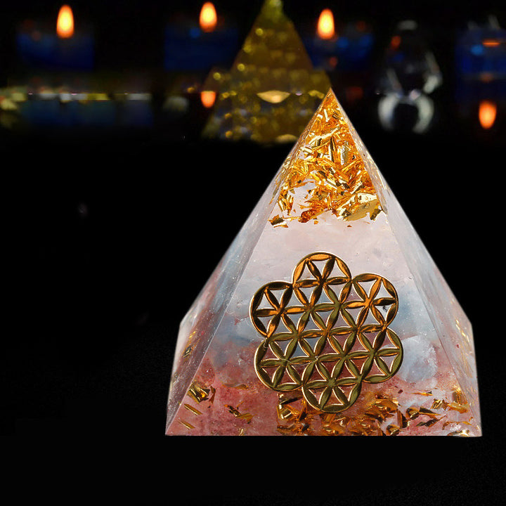 Pyramide d'orgone de collecte de richesses Olivenorma