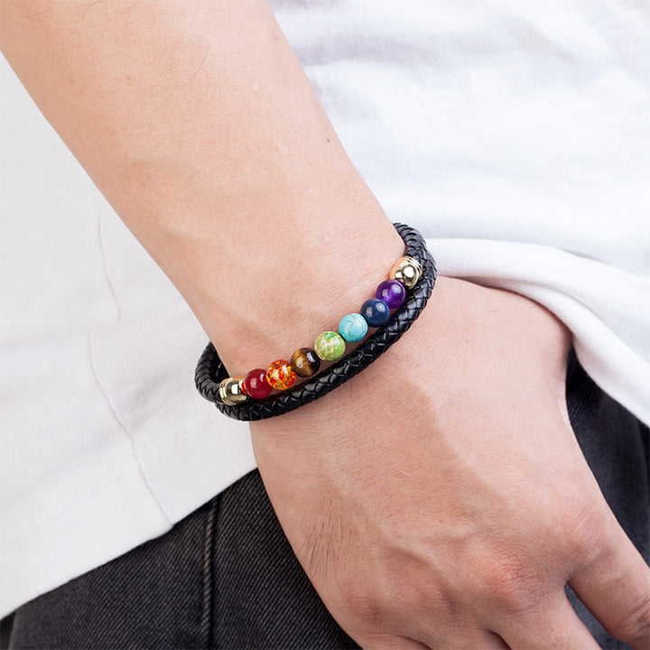 Bracelet d'équilibre des chakras en cristal naturel