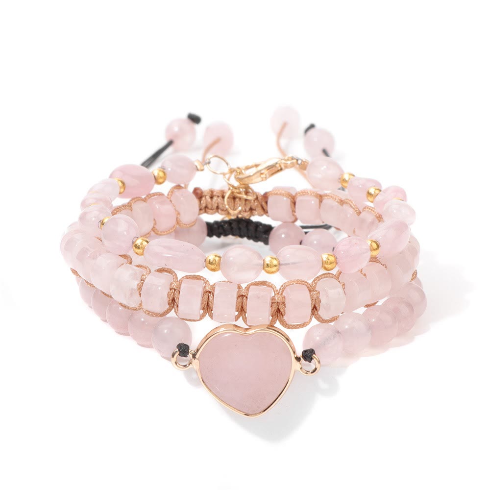 Bracelet pendentif en forme de cœur tressé fait main Olivenorma 