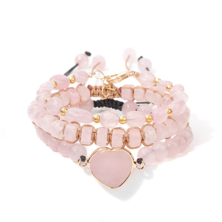 Bracelet pendentif en forme de cœur tressé fait main Olivenorma 