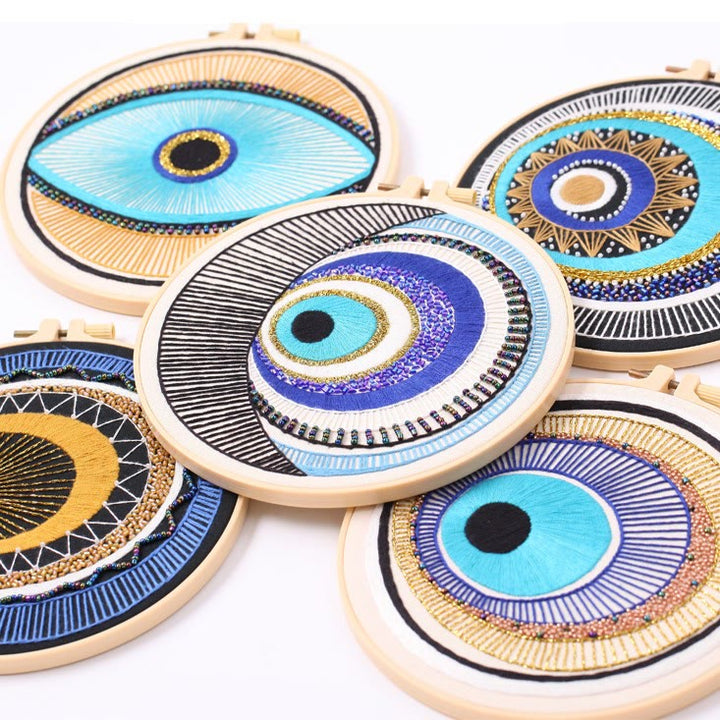 Olivenorma Evil Eye Broderie à la main Matériau semi-fini Décoration 