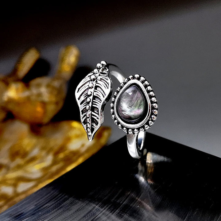 Bague feuille vintage Olivenorma Bohemia Moonstone - image 2