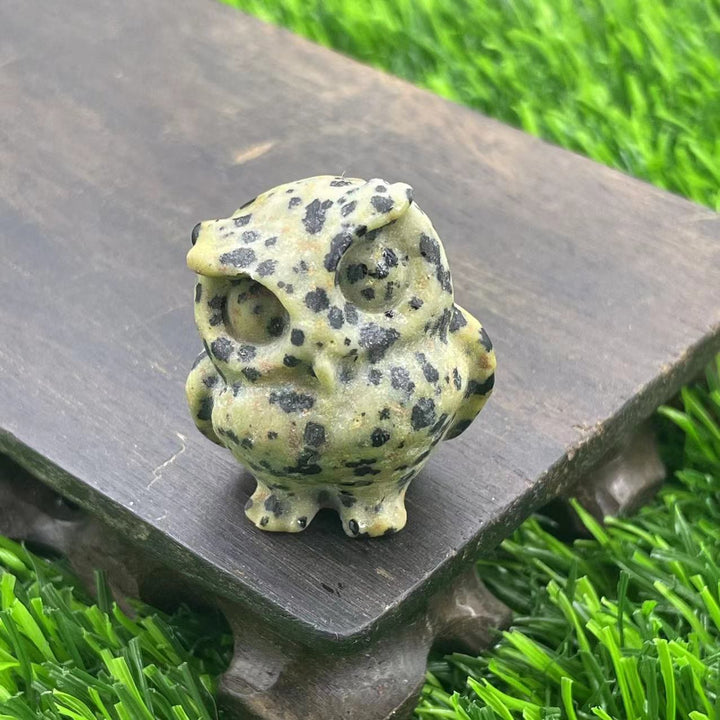 Ornement de hibou en cristal naturel Olivenorma de 3,5 cm, décoration en pierres précieuses