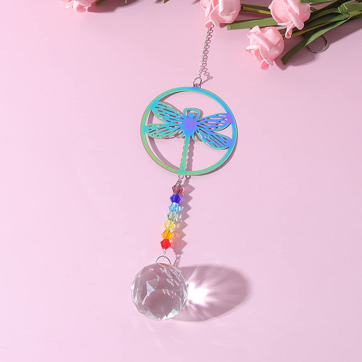 Carillon éolien à suspendre en cristal transparent avec perles chakra Olivenorma 
