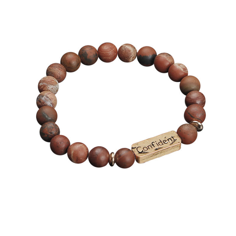 Bracelet de gravure confiant en pierres précieuses naturelles Olivenorma