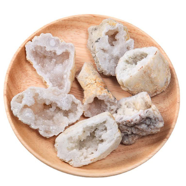 Cristal de guérison en pierre naturelle d'agate blanche