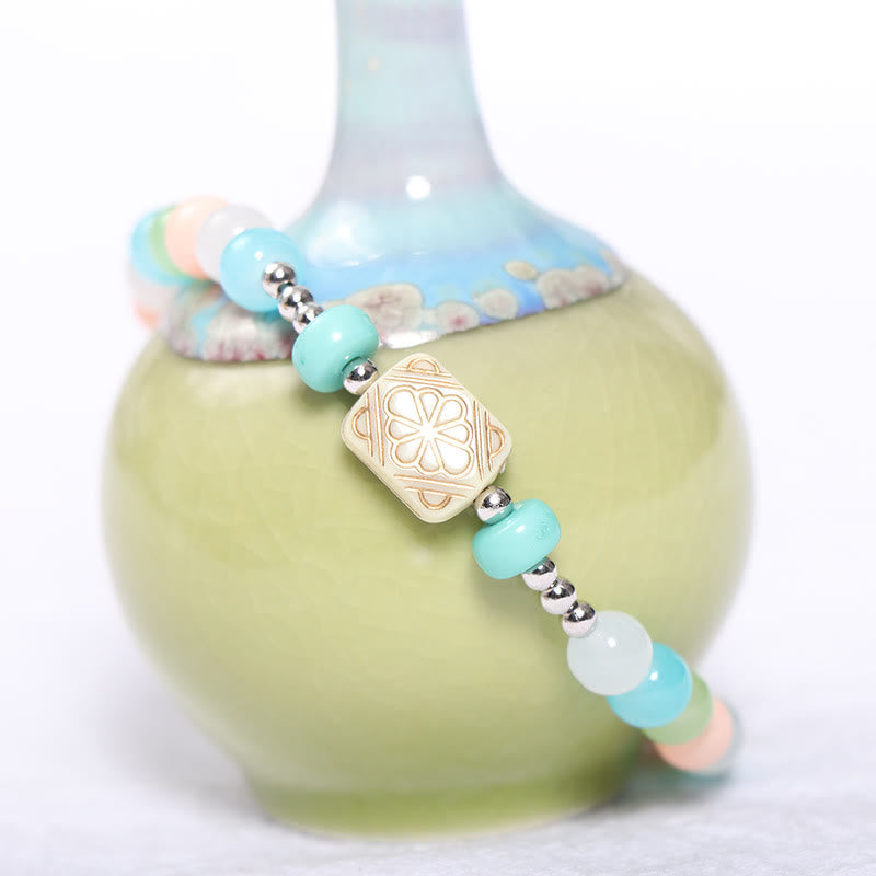 Ensemble de bracelets à breloques en forme de cœur et de feuille Olivenorma 
