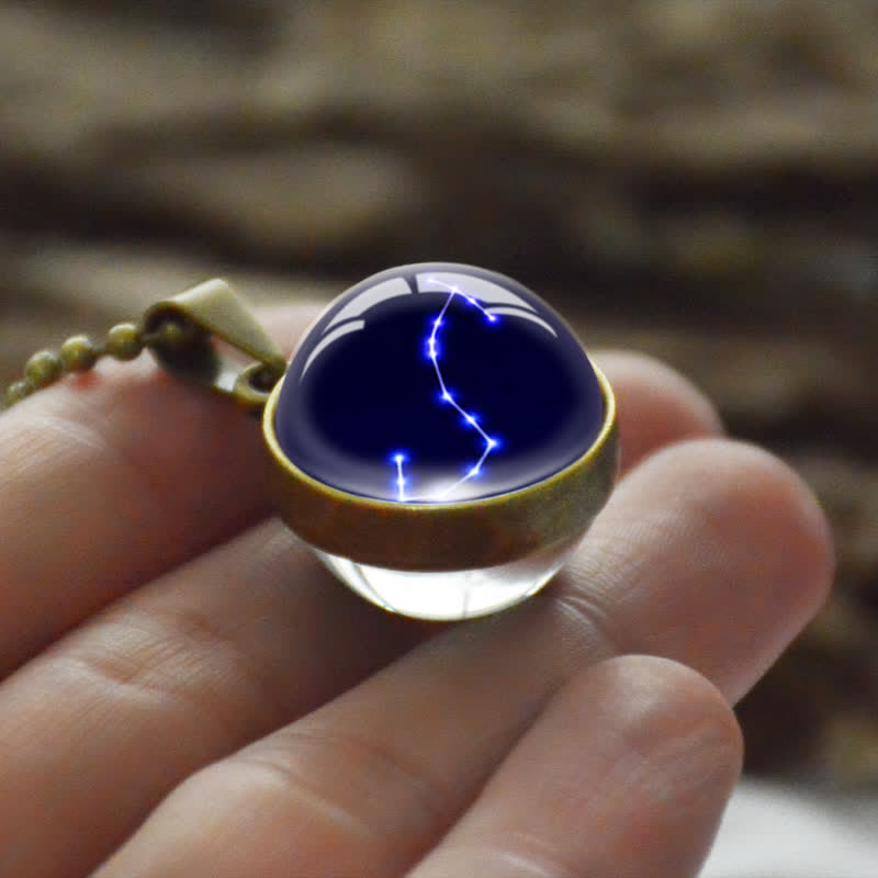 Collier en verre étoilé avec étoile du zodiaque Olivenorma