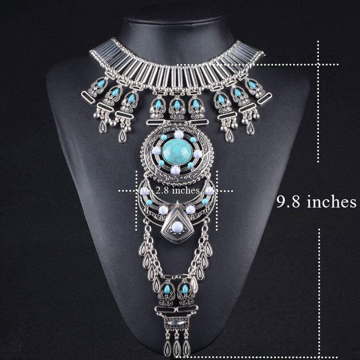 Collier de corps avec chaîne et pierres précieuses de style bohème Olivenorma